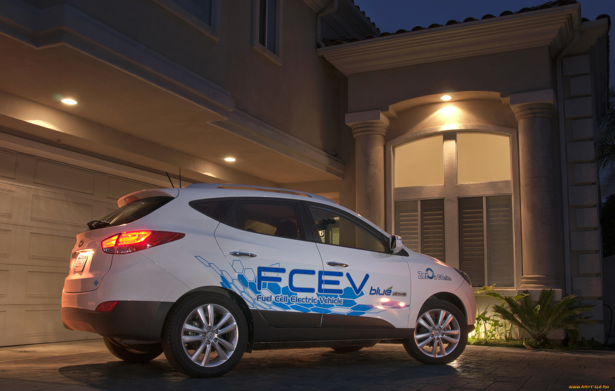 2012, hyundai, tucson, fuel, cell, electric, vehicle, 